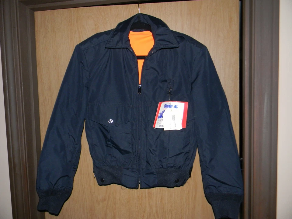 BLAUER GTX 9600 REVERSIBLE  BOMBER JACKET EMS  POLICE BLUE ORANGE NWT - Image 2 of 4
