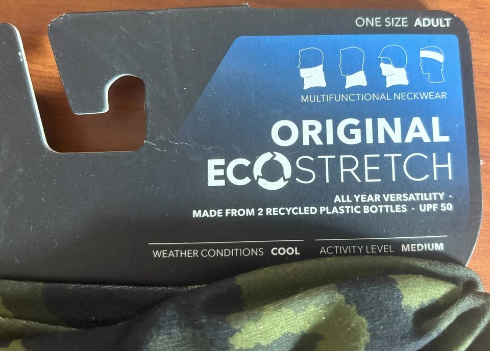 Buff Original EcoStretch Multifuncional Cuello Prendas Verde Camuflaje Talla Única Nuevo Foto 4 de 4