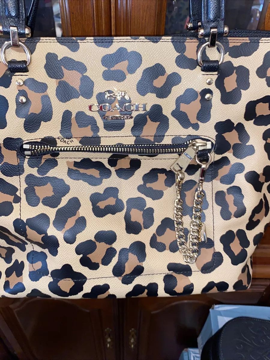 coach Leopard Print handbag used Excellent Condition eBay
