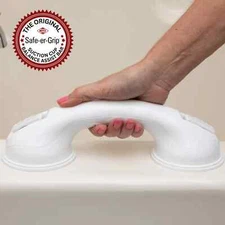 Bathtub and Shower Grab Bar 12" White Mommy's Helper Safe-er-Grip 