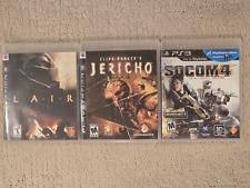 3 Playstation PS3 Games Lair Jericho Socom 4 Discs 10/10