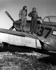 8x10 Print Toni Frisell Major George S. Spanky Roberts Ramitelli Italy 45 #TFGS