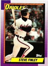 1990 Topps #349 Steve Finley Orioles Baseball Card