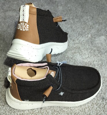Hey Dude Women Size 6/6.5 Wendy Peak Hi Boots Mid-Top Platform Slip-On Brown