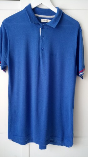 Howies Merinowolle Poloshirt Blau XL