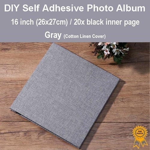 Cotton Linen Cover Self Adhesive Scrapbook DIY Photo Album Memory Book 20 sheets - Picture 9 of 10