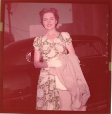 Jane Wyatt Father Knows Best Star 1940's Car Original 2.25 x 2.25 Transparency