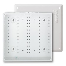 Leviton 47605 14" Structured Media Enclosure and Flush Mount Cover, Metal, White