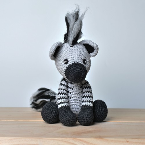 Hyäne gehäkelt Wildtier Amigurumi handgefertigtes Kuscheltier Plüschtier Puppe hochwertig - Bild 5 von 8