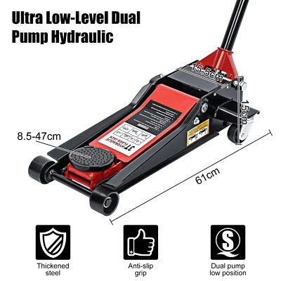 3 Ton Durable steel Trolley Jack Compact Hydraulic for Van Car Caravan