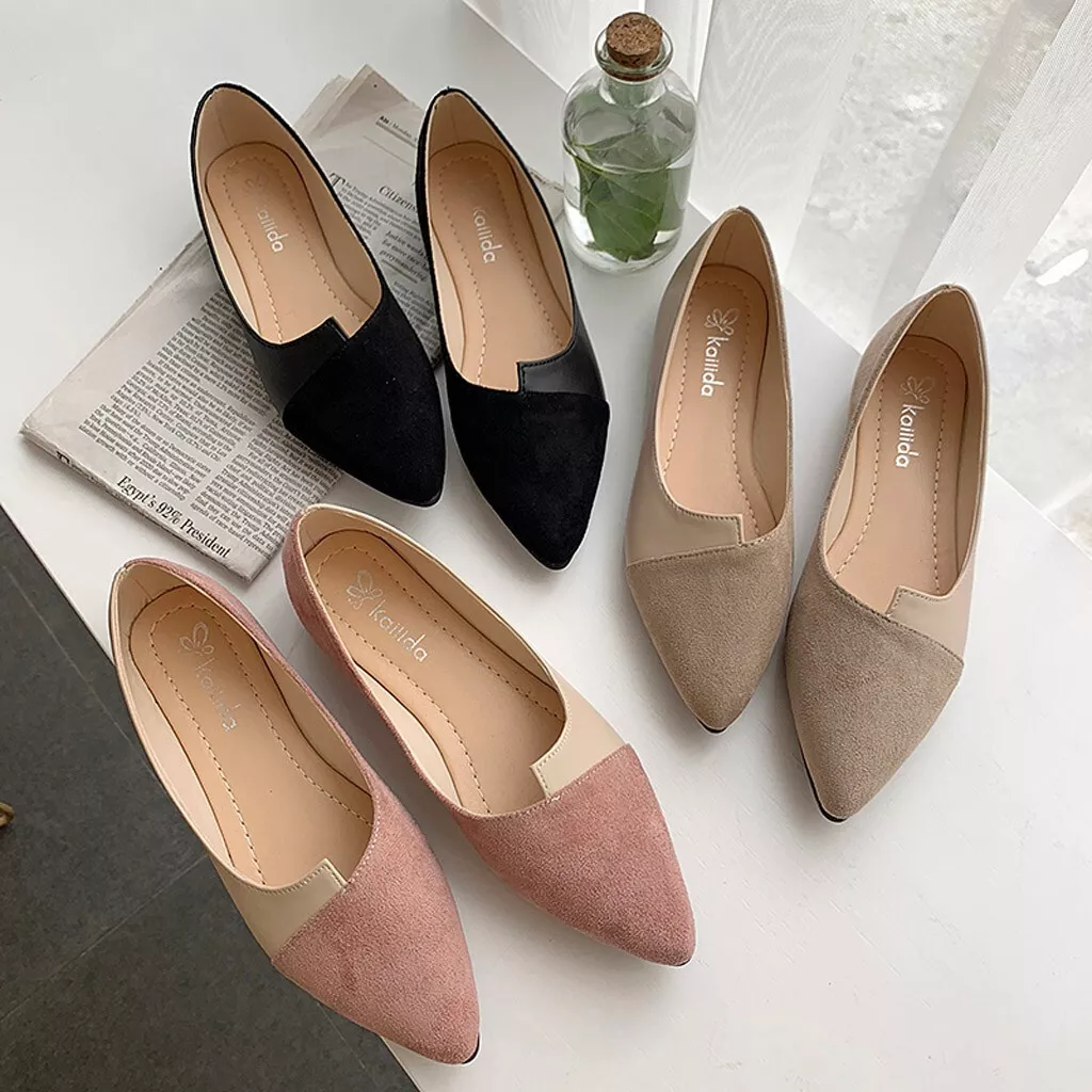 Ballerina pointed best sale shoes