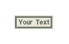 Rectangular Custom Embroidered Name Tag, Badge Iron on or Sew on Patch 3" x 1"