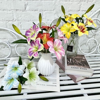 Seide Hemerocallis Lilie Kunstblume 3D gedruckt für Arbeitszimmer für dekor