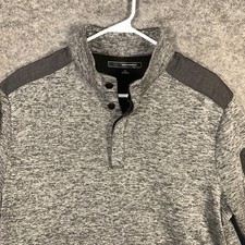 Greg Norman Sweater Mens Large Gray Golf Pullover Sweatshirt 1/4 Zip Work