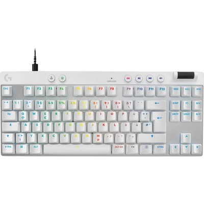 Logitech PRO X TKL RAPID Gaming-Tastatur White Bluetooth Beleuchtet Keyboard
