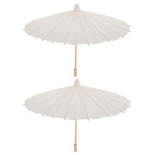 2 Pcs Blank Oiled Paper Umbrella Photography Bridegroom Decoration Kids Parasol