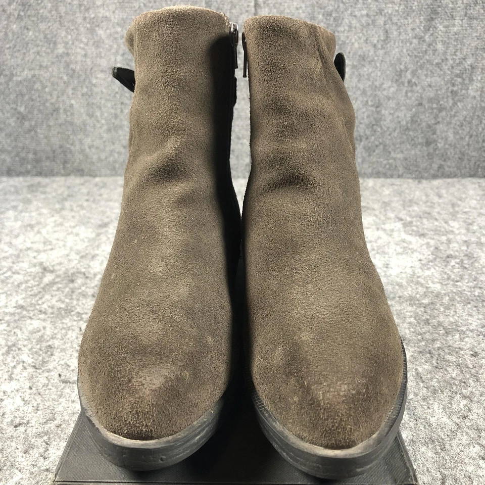 Cougar ботинки женский размер 7 коричневый замшевый лодыжки молнии водонепроницаемый зажим подошвы YAZ09 - Изображение 4 из 4