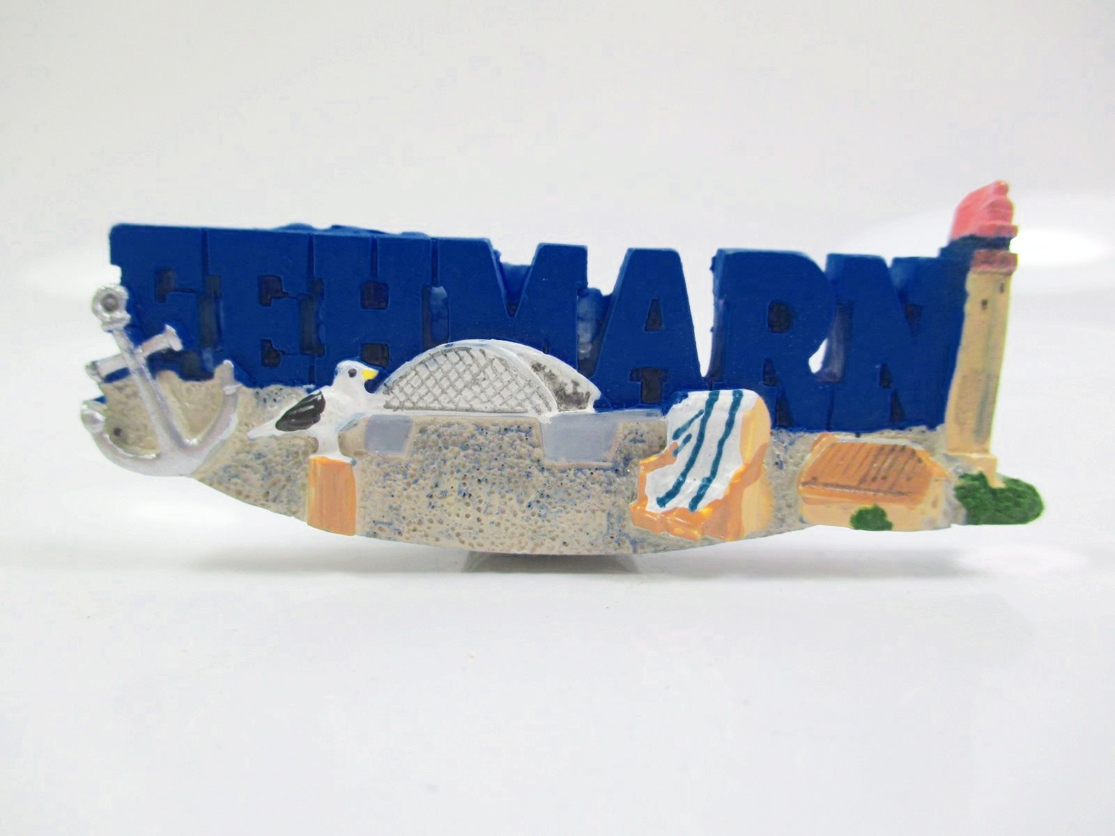 Fehmarn Strand Anchor Seagull Bridge Premium Magnet Poly Souvenir Germany (113)