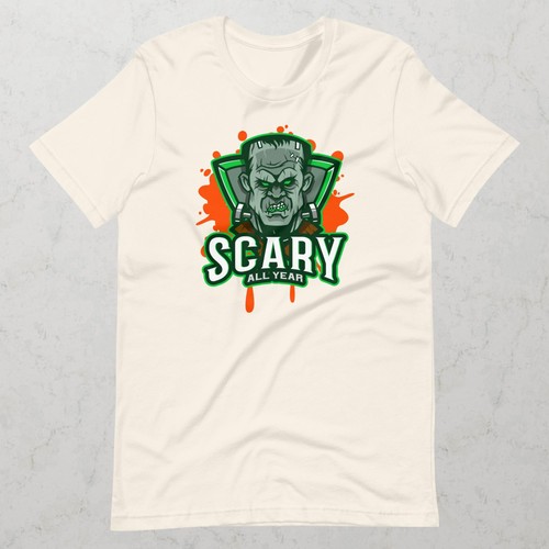 Scary All Year Frankenstein ADULTS UNISEX T-Shirt NEW - Picture 9 of 11