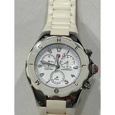 Michele Tahitian Chronograph White Silicone Watch Jelly Bean  display picture 2