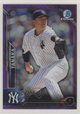 2016 Bowman Chrome Purple Refractor 44/250 Masahiro Tanaka #81 ni4