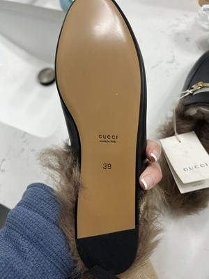 Gucci Princetown Slippers Black Leather NEW w/box Size 39