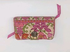 Vera Bradley Turn Lock Wallet Clementine Poppies Pink Floral Quilted Full Wallet
