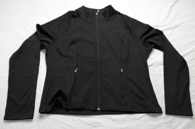 Vevo Active Women's Active Full-Zip Zip-Pockets Jacket CN6 Black Size XL NWT
