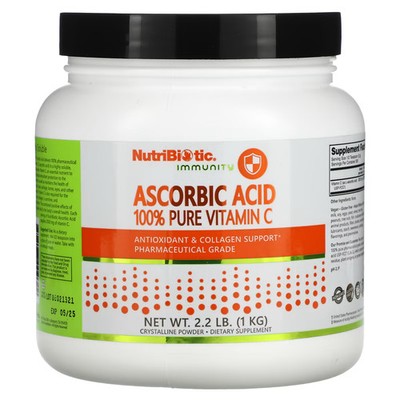 2 X NutriBiotic, Immunity, Ascorbic Acid, 100% Pure Vitamin C, Cryst-Worldwide