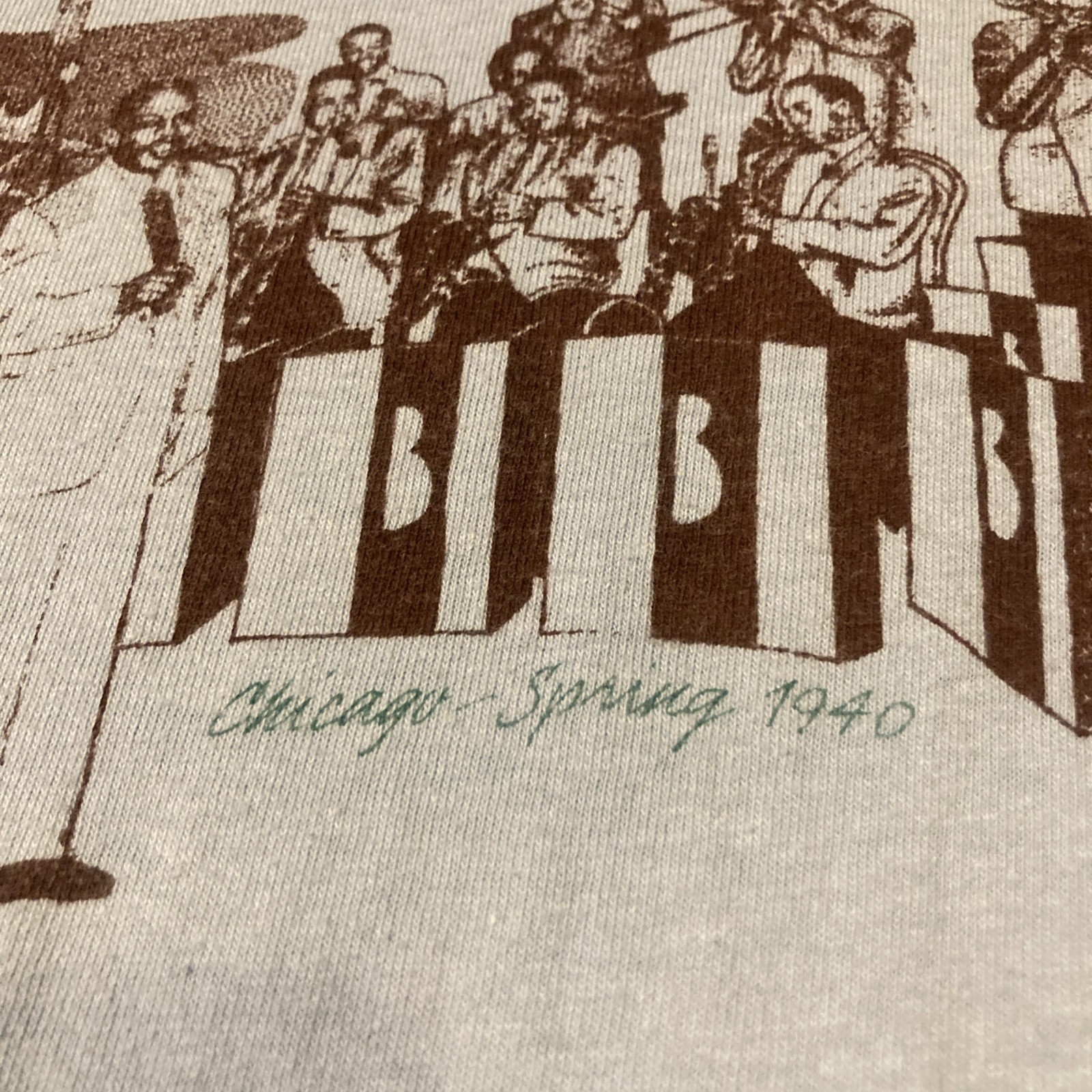 Vintage 70s Count Basie Orchestra Jazz Promo T Shirt Sz M Blue USA Big Band Rare image 6