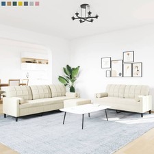 Sofagarnitur mit Kissen Samt Sitzgruppe Relaxsofa Polstersofa Wohnzimmer Sofa
