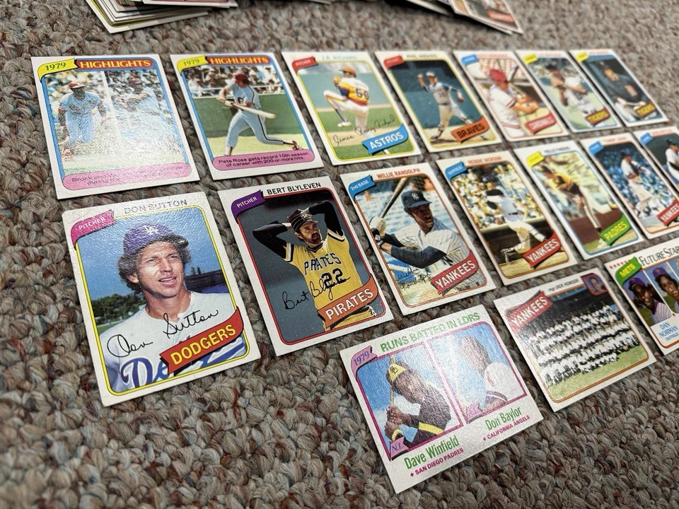 1980 Topps Lote de 132 Cartas Diferentes Ótimo Conjunto Inicial - Imagem 3 de 3