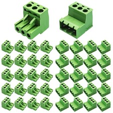 3 Pin 5.08mm Pitch PCB Mount Screw Phoenix Type Terminal Block Connector 20 PCS