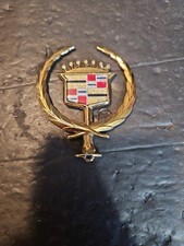 1970s 80s Cadillac Original Gold Chrome Hood Ornament Emblem 2.5