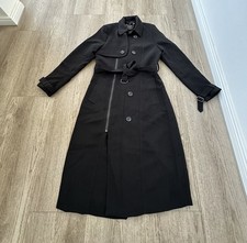 KSoeur Damen Stepp-Mantel Schwarz Lang Größe 36 Neu