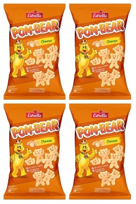 ESTRELLA POM-BEAR Cheese Flavor Puffed Potato Chips Bags 65g 2.3oz