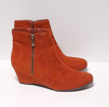 Damen Stiefeletten Graceland Gr.  39 Damenschuhe  Keilabsatz rot