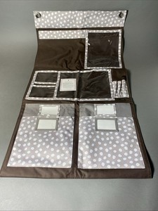 thirty-one Hang Up Home Organizer Brown Tan Polka Dot, 41.5"x22"