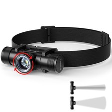 Head Torch Rechargeable - Zoomable Led Headtorch Super Bright 630 Lumens, Sof...