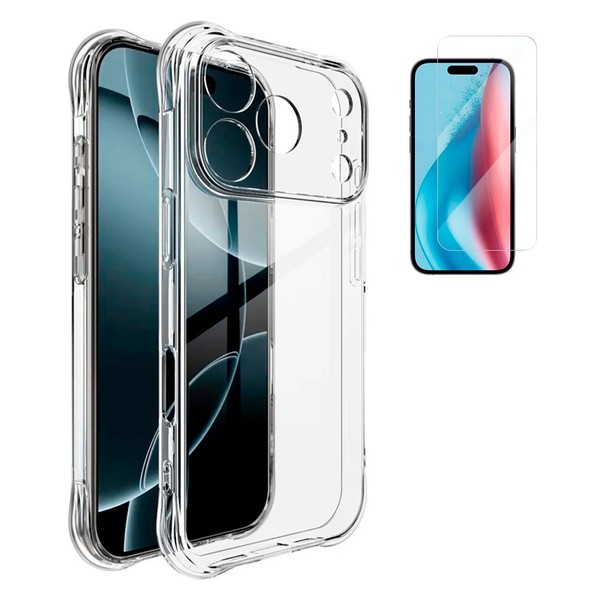 Funda Iphone  11 12 13 14 15 16 17 Pro Max Transparente TPU Antigolpes Reforzada