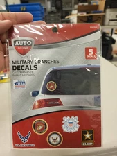 Auto Drive Military Branch Decals 5 Pack US Army Navy Air Force Marine Coast