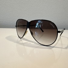 VINTAGE NEW 80s Ferarri Foldable Aviator Sunglasses Black Metal/Case