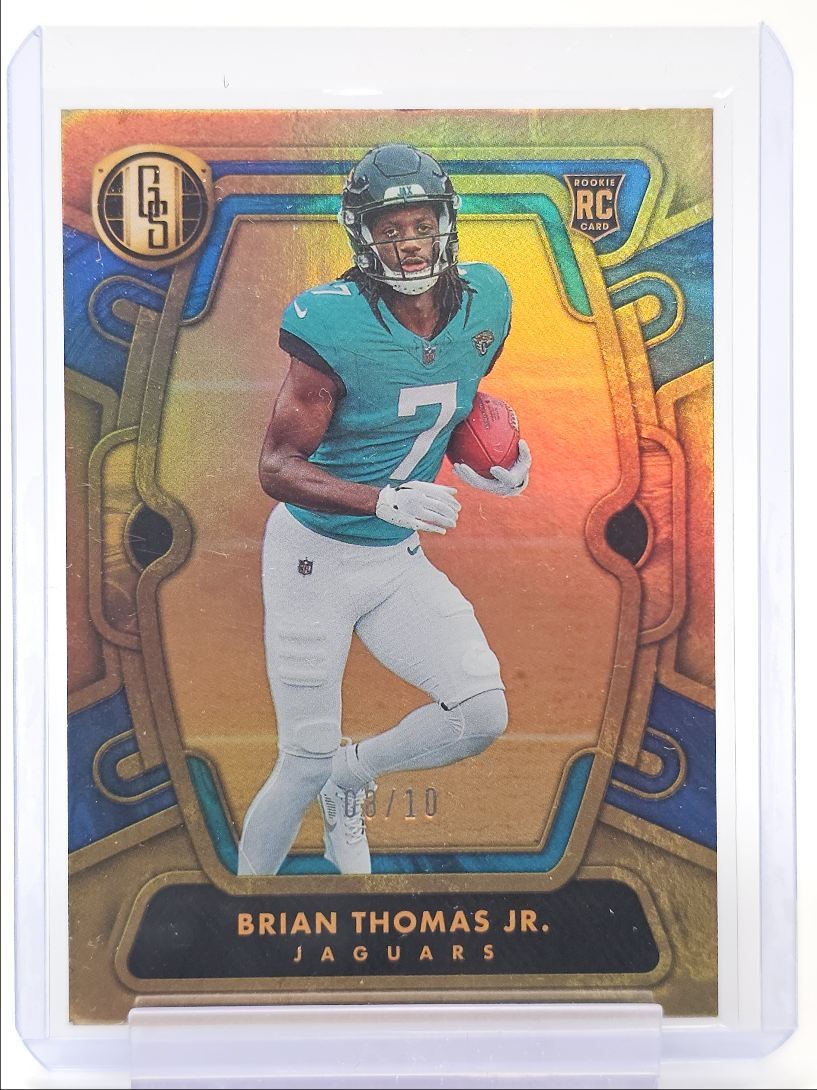 BRIAN THOMAS JR. 2024 GOLD STANDARD ROOKIE SAPPHIRE JAGUARS RC /10 Q3292