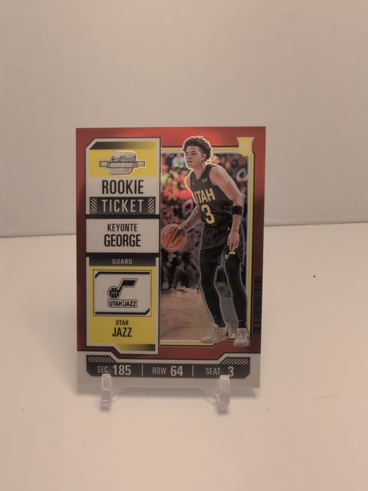 2023-24 Panini Contenders Optic Red Keyonte George RC Utah Jazz #5
