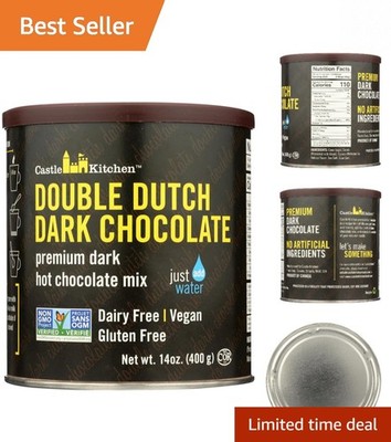 Decadent Dairy-Free Dark Chocolate Hot Cocoa Mix -  & Gluten-Free 14 oz
