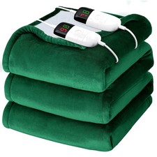 Heated Electric Blanket Queen Size - 84" x 90" Heating Blanket with Dual Cont...