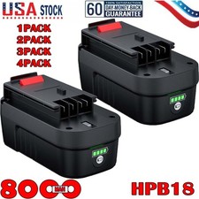 NEW 6/8Ah 18V For Black and Decker HPB18 18 Volt Battery HPB18-OPE 244760-00