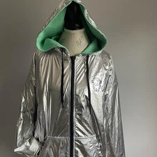 Rare Vintage Jeremy Scott x Spoiled Child Chrome Reversible Hoodie (M)