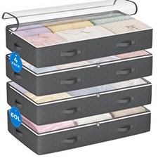 Under Bed Storage Containers, Storage Bins with Clear Lids