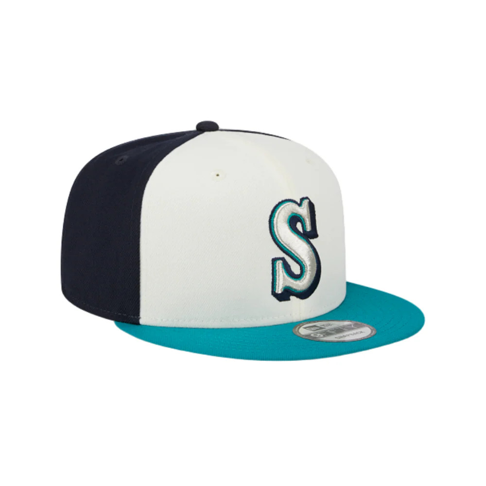 SEATTLE MARINERS 9FIFTY MLB NEW ERA NAVY/WHITE/TEAL SNAPBACK HAT
